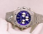 Audemars Piguet Royal Oak Watch Frosted Case Purple Dial