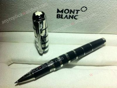 Best Copy Montblanc Black w/ silver ring Gift Pen