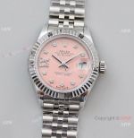 Swiss Grade TWS Factory Replica Rolex Datejust Pink Mop Face 28mm Watch Diamond Markers